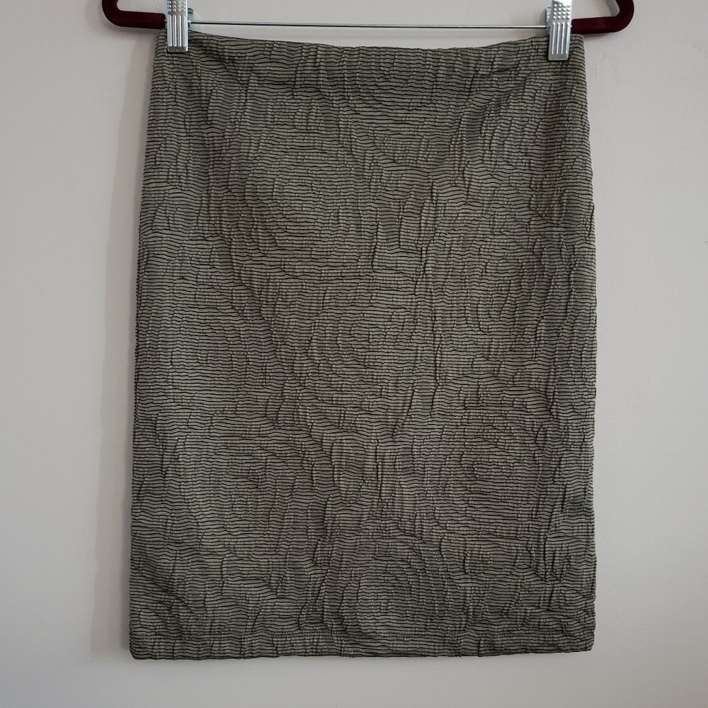 Grey Rose Pencil Skirt